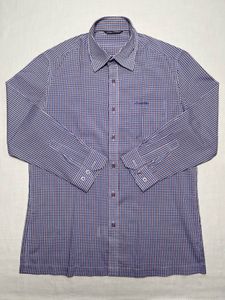 Crocodile Checkered Shirt (Purple/Blue)