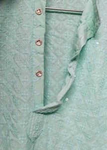Beautiful Mint Green Sequined Kurta