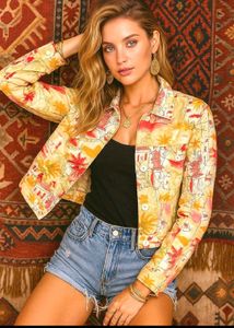 🎁Print Denim Jacket C