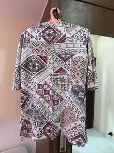 Stylish Geometric Print Kurta