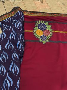 Elegant Indian Saree with Ornate Border
