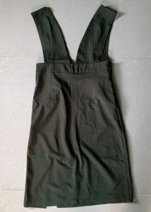 🇰🇷Stylish Olive Green Pinafore Dress