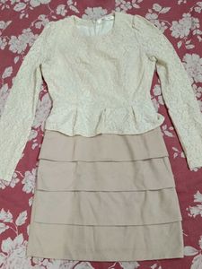 Elegant Lace &amp; Tiered Dress