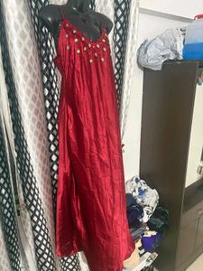 Sparkling Red Ethnic Gown