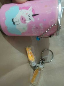 two lipstick combo with wipes can and keychain