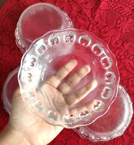 Set of 4 Glass Apple Dessert Bowls