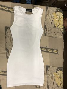 White Fox Bodycon Mini Dress