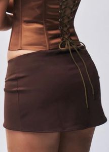 Brown Mini Skirt