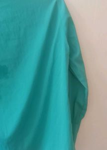 stylish green shirt with a zip on neck