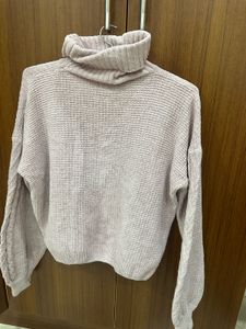 Lavender Cable Knit Turtleneck Sweater