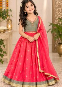 Girls' Ethnic Lehenga Choli Set