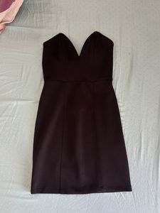 Chic Black Strapless Mini Dress