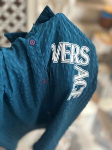 Women’s Textured Cotton Shirt – Full Sleeve