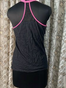 Black Tank Top with Pink Trim