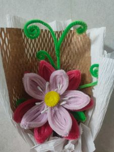 Handmade pipecleaner lotus Flower Bouquet