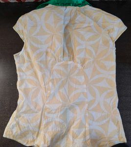 yellow fitted shirt