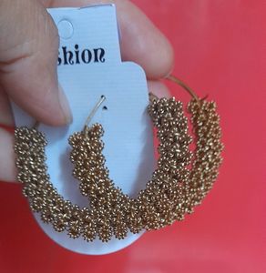 Beautiful Oxidized Gold Big Hoops