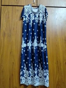 Chic Navy Floral Nightgown