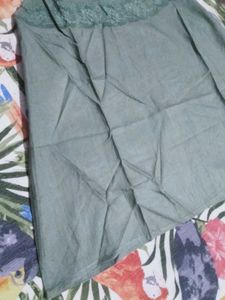 Green Lace Trim Cami Top