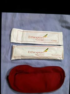 Red Ethiopian Airlines Travel Pouch Set