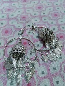 Boho Leaf Hoop Earrings