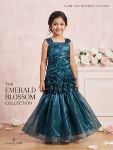 Stunning Teal Flower Girl Dress