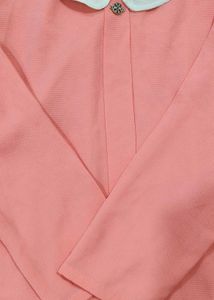 Peach Peter Pan Collar Top