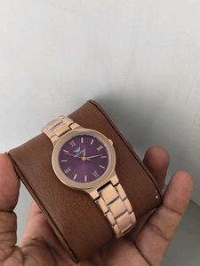 Emporio Armani Rose Gold Blue Dial Watch
