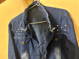 Pearl Denim Crop Jacket