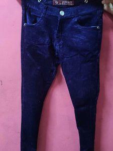 Stylish Purple Velvet Corduroy Jeans