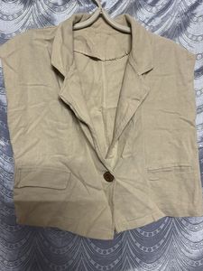Sleeveless Beige vest