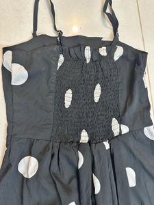 Black &amp; White Polka Dot Dress
