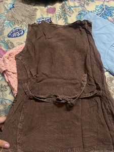 Boho Embroidered Brown top