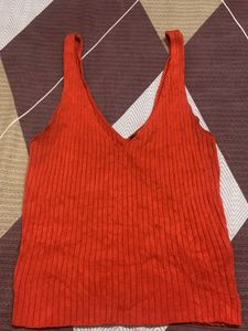 Ribbed V-Neck Tank Top
