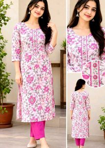 Floral Print Kurta