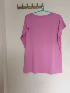Pink Striped Relaxed Fit T-Shirt