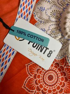 Vibrant Orange Printed Kurta