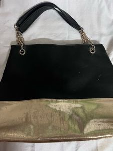 Chic Black & Gold Shoulder Bag