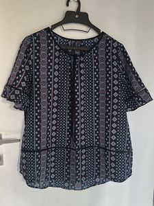 Bohemian Print Short Sleeve Top
