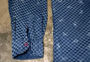 Stylish Blue Patterned Shirt