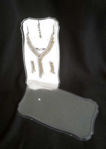 Sparkling Duel Tone Rhinestone Necklace Set