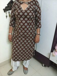 Stylish Brown Printed Kurta
