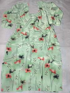 Beautiful crepe Silk Print Kurta