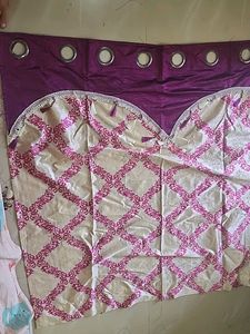 Elegant Purple & Cream Curtains