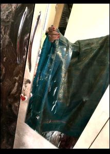 Beautiful Teal &amp; Gold Banarasi Dupatta