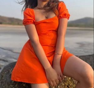 Vibrant Orange Mini Dress