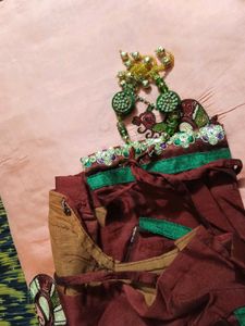 Designer Saree with Peacock Motifs