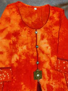 Orange Tie-Dye Kurta🧡