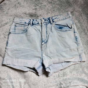 Light Wash Denim Shorts