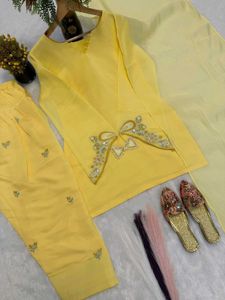 Pink Embroidered Kurta Set with Dupatta